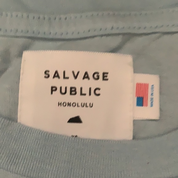 Vintage Light blue Salvage public Honolulu t-shirt - Picture 5 of 5